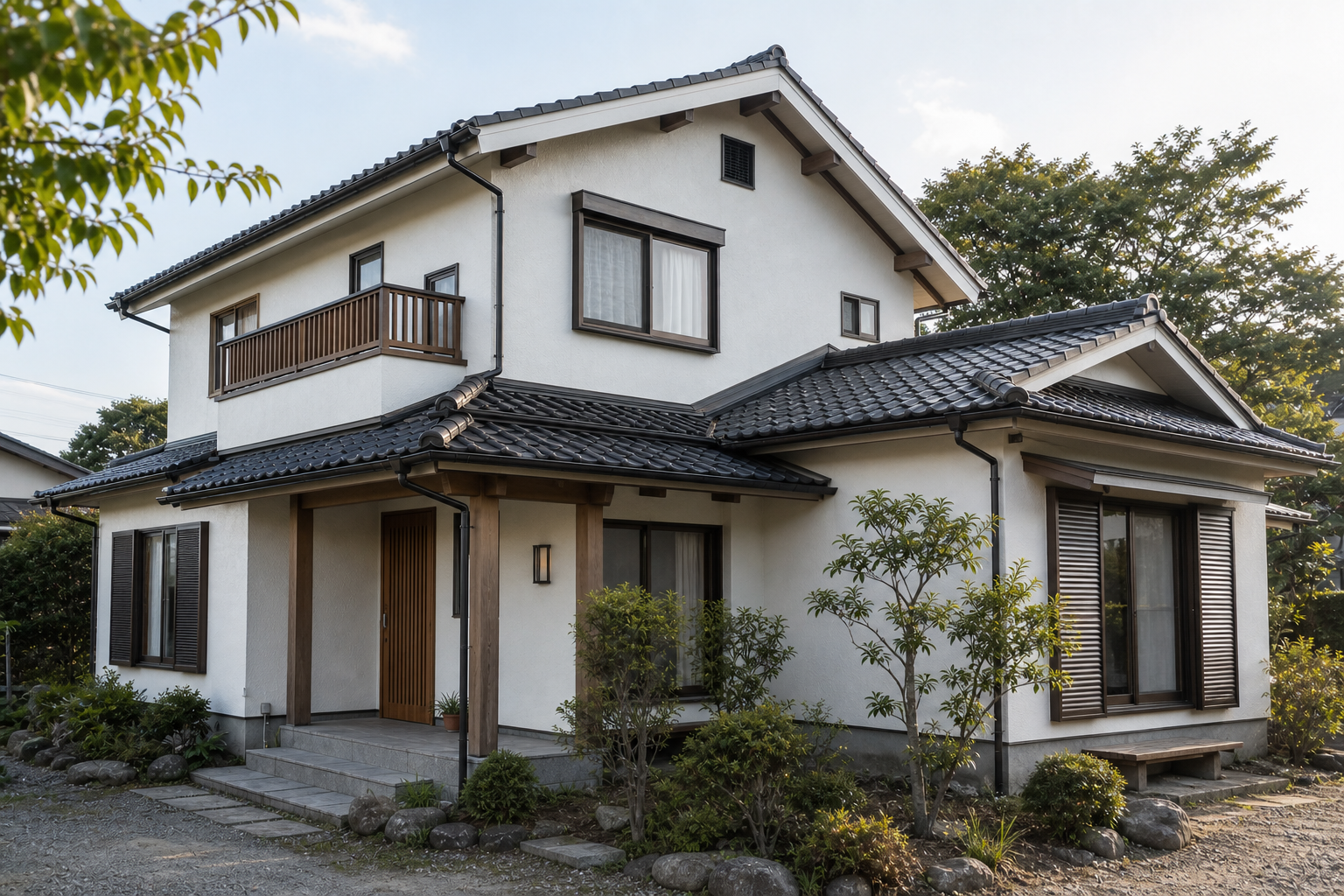 施工後:屋根外壁を刷新した実家の外観